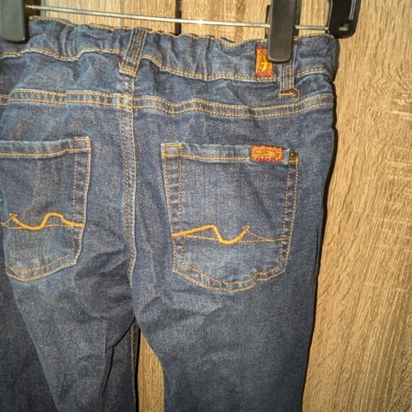 7 For All Mankind Slimmy Slim Fit Straight Leg Dark Wash Stretch Denim Jean Pant - Picture 4 of 4